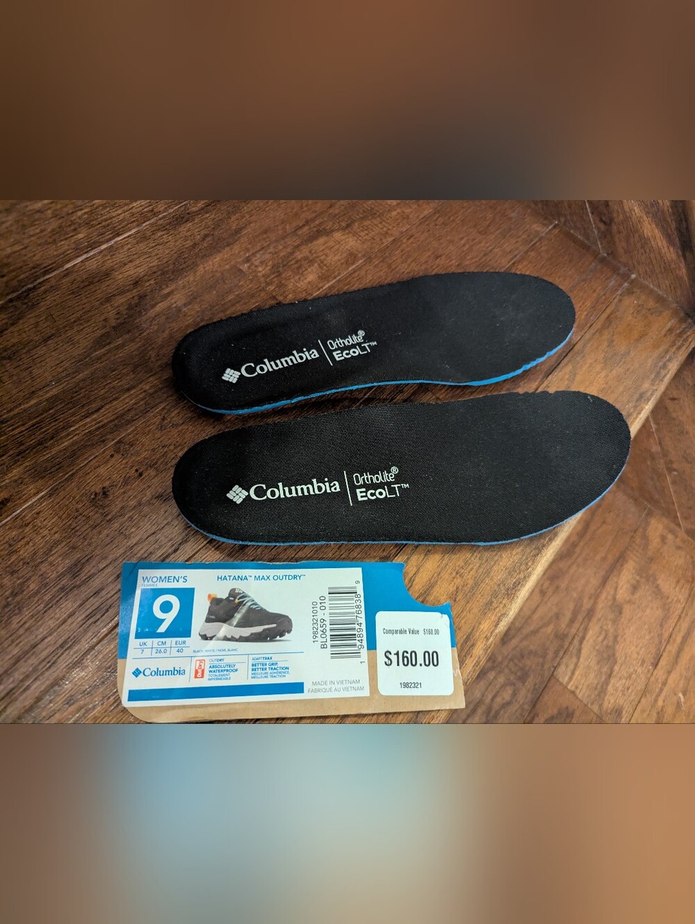 Columbia Hatana Max Outdry Shoes, waterproof hiking, running Trail Black W Sz 9 - Picture 11 of 13